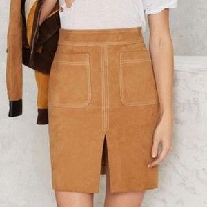 Nasty Gal Suede Skirt